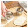 3pcs/Set; 2.36in/2.76in/3.15in; Stainless Steel Circle Mold & Hand Press Set