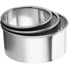 3pcs/Set; 2.36in/2.76in/3.15in; Stainless Steel Circle Mold & Hand Press Set