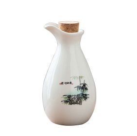 Ceramic Japanese Sake Bottle, Traditional