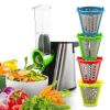 One-Touch Control, 4 In 1, Stainless Steel, Electric Salad Maker W/Attachments