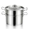 Home Delicacies, 2-Tier 304 Stainless Steel Steaming Set with Lid