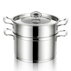 Home Delicacies, 2-Tier 304 Stainless Steel Steaming Set with Lid