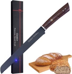 9 Inches Bread Knife, Serrated Edge, High Carbon Stainless Steel Forged