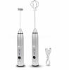 Milk Frother, Electric Egg Beater, USB Rechargeable Mixer for Coffee Drink, Portable