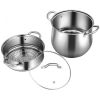 Good Helper In The Kitchen, 2-Tier Stainless Steel Steamer Pot