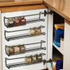 4 Pcs, Wall Mount-Spice Racks, Organizer, Storage Shelf