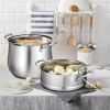 Good Helper In The Kitchen, 2-Tier Stainless Steel Steamer Pot