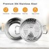 Home Delicacies, 2-Tier 304 Stainless Steel Steaming Set with Lid