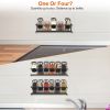 4 Pcs, Wall Mount-Spice Racks, Organizer, Storage Shelf