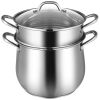 Good Helper In The Kitchen, 2-Tier Stainless Steel Steamer Pot