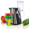 One-Touch Control, 4 In 1, Stainless Steel, Electric Salad Maker W/Attachments
