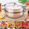 Stainless Steel, Stack and Steam, Pot Set with Lid. 2 Tier Steamer Pot