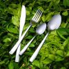 4 Piece Silverware Set, Stainless Steel