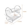 2 Tier, Dish Drying Rack, Drainer in Stainless Steel