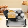 Meat Slicer, Electric Deli Meat Slicer with Removable 7.5'' Serrated & Stainless Steel Blade