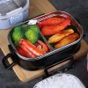 Bento Box, Double Layer Lunch Box for Kids and Adults, Leakproof Lunch Containers with Removable Stainless Steel Tray Microwave Safe