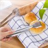 Set of 2, Bread Tongs in Stainless Steel