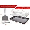 Cookie Sheets, Non-stick Baking Sheet Set With Non-stick Jelly Roll Pan;  Rack;  Cookie Scoop;  Spatula