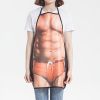 1pc Funny Apron; Novelty Muscle Man Apron; 23.7"x18.7"