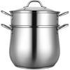 Good Helper In The Kitchen, 2-Tier Stainless Steel Steamer Pot