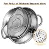 Good Helper In The Kitchen, 2-Tier Stainless Steel Steamer Pot