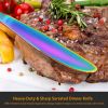 4Pc, Silverware Set, Anodized Stainless Steel Set with Fork, Knife and Tea Spoon
