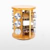 Round Revolving Seasoning Rack with 12 Jars, Countertop Spice Rack. Kitchen Organizer
