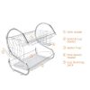 2 Tier, Dish Drying Rack, Drainer in Stainless Steel