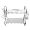 2 Tier, Dish Drying Rack, Drainer in Stainless Steel