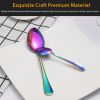4Pc, Silverware Set, Anodized Stainless Steel Set with Fork, Knife and Tea Spoon