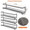 4 Pcs, Wall Mount-Spice Racks, Organizer, Storage Shelf
