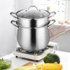Good Helper In The Kitchen, 2-Tier Stainless Steel Steamer Pot