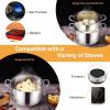 Good Helper In The Kitchen, 2-Tier Stainless Steel Steamer Pot