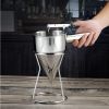 Batter Dispenser, Stainless Steel Funnel Design with Stand Rack, 1000 ML Waffle/Pancake Batter Dispenser