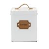 MegaChef-Kitchen Food Storage and Organization 5 Piece Canister Set in White