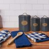 MegaChef-Kitchen Food Storage and Organization, 5 Piece Canister Set in Grey