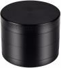 Herb Grinder, 4-Piece Metal Hand Mill with a Magnetic Top- Black