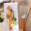 1pc Stainless Steel Spatula with Wood Handle