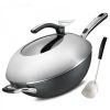 ASD- Cast Iron, Uncoated Wok, Wear-Resistant And Scratch-Resistant, Universal for Induction Cooker and Gas;  32cm