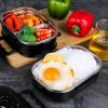 Bento Box, Double Layer Lunch Box for Kids and Adults, Leakproof Lunch Containers with Removable Stainless Steel Tray Microwave Safe