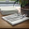 MegaChef Cravat-20 Piece Flatware Utensil Set;  Stainless Steel Silverware, Service for 4 in Silver