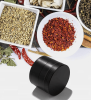 Herb Grinder, 4-Piece Metal Hand Mill with a Magnetic Top- Black