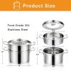 Home Delicacies, 2-Tier 304 Stainless Steel Steaming Set with Lid