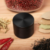Herb Grinder, 4-Piece Metal Hand Mill with a Magnetic Top- Black