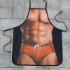 1pc Funny Apron; Novelty Muscle Man Apron; 23.7"x18.7"