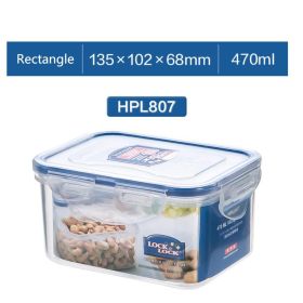 Microwaveable Plastic Food Storage, Bento Box (model: HPL807-470ML)