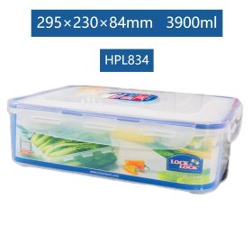 Microwaveable Plastic Food Storage, Bento Box (model: HPL834-3900ML)