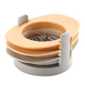 Stainless Steel, 3 in 1, Wire Boiled Egg Slicer (Color: orange)