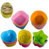 5pcs/Set Silicone Cake Mold- Shaped Muffin Cupcake Baking Molds, DIY Cake Decorating Tools