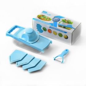 Multifunctional Vegetable Cutter (Color: Blue)
